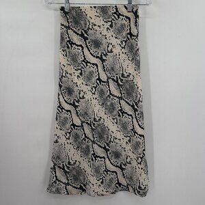 Wilfred Free Aritzia Silk Snake Print Midi Skirt Women's 2